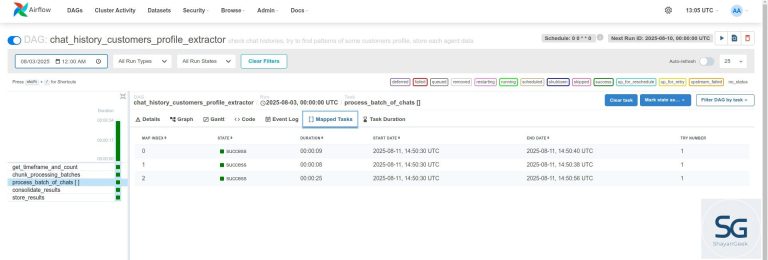 انجام پردازش دسته‌ای در apache airflow